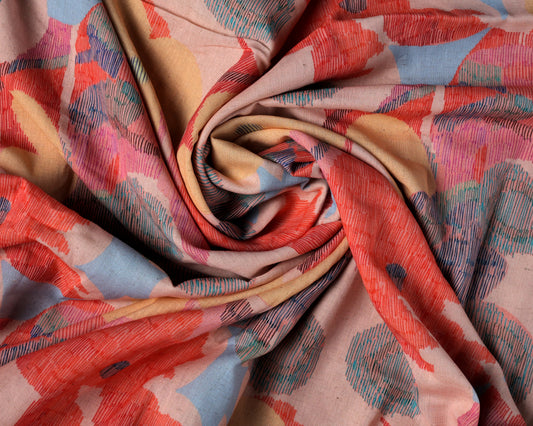 Pure Handloom Cotton Digital Printed Fabric