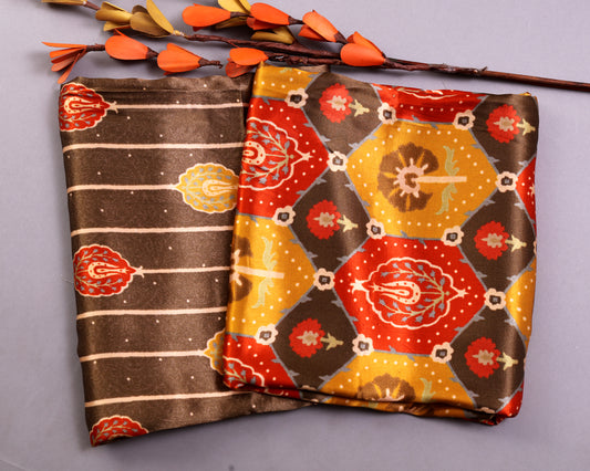 Pure Gajji Silk Combo Set ( Top & Bottom 2.5 Meters Each)
