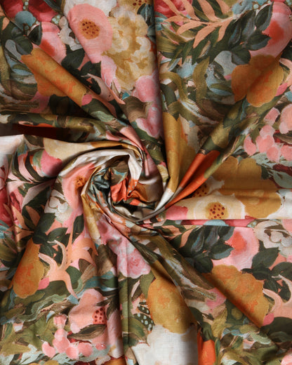 Premium Handpicked Printed Cotton Fabric Set (Top & Bottom: 2.5 Meters Each)