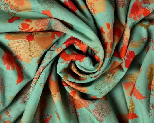 Pure Handloom Cotton Digital Printed Fabric