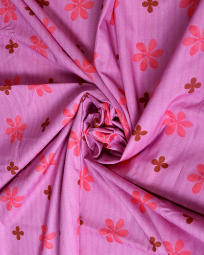 Premium Handpicked Printed Cotton Fabric Set (Top & Bottom: 2.5 Meters Each)