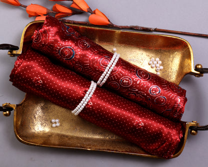 Gajji Silk Combo Set ( Top & Bottom 2.5 Meters Each)