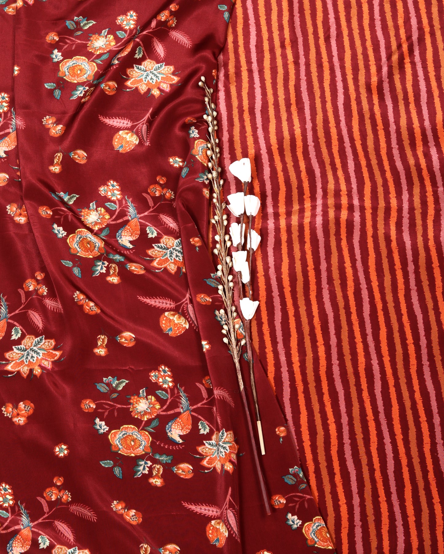 Fluid Crepe Top & Bottom Fabric Set (Top & Bottom 2.5 Meters Each)