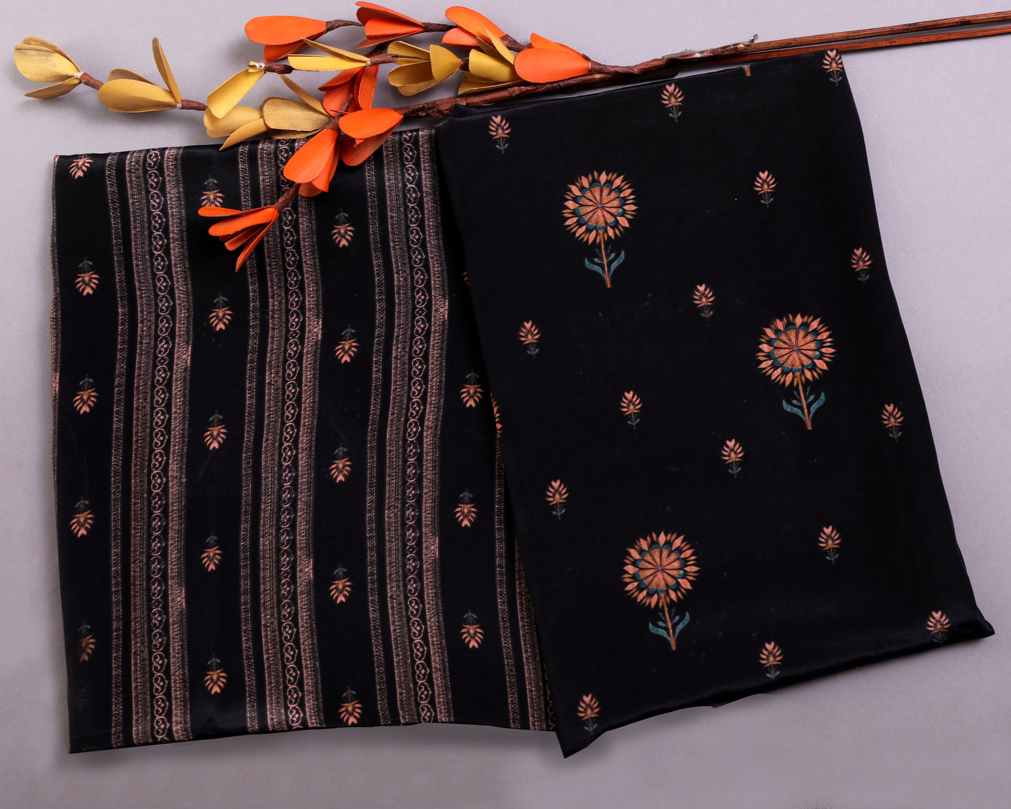 Natural Crepe Combo Set ( Top & Bottom 2.5 Meters Each)
