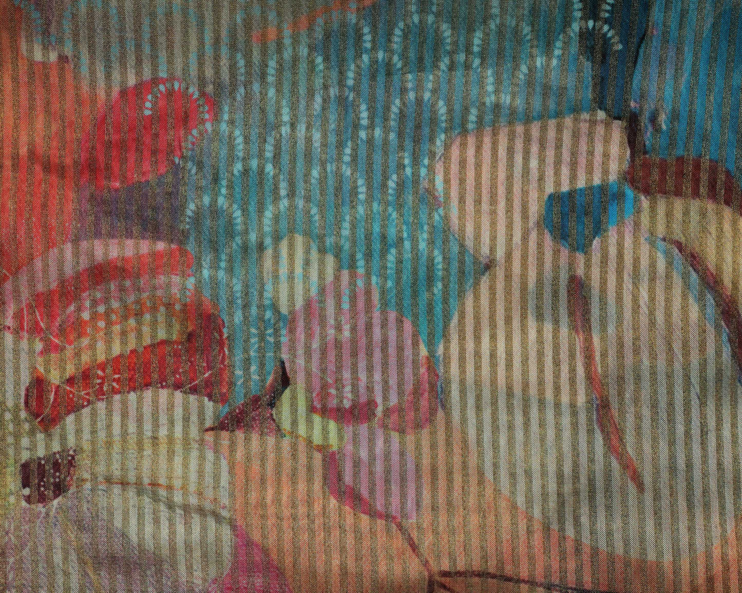 Pure Tabby Stripes Digital Printed Fabric