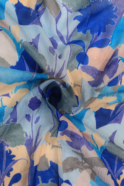 Pure Malai Chanderi Fabric