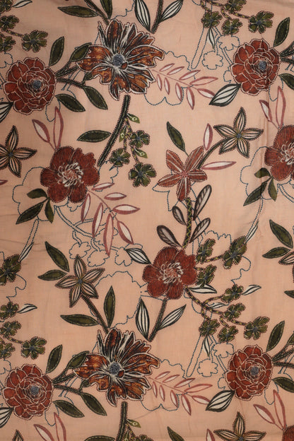 Pure Malai Chanderi Fabric