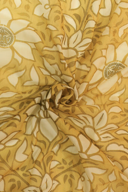 Pure Malai Chanderi Fabric