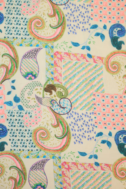 Pure Malai Chanderi Fabric