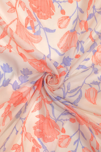 Pure Malai Chanderi Fabric