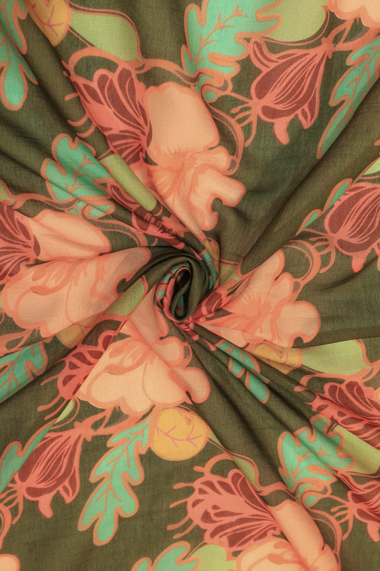 Pure Malai Chanderi Fabric