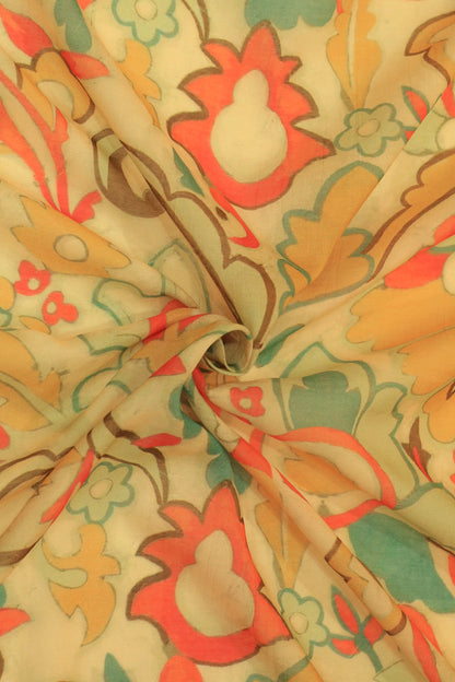 Pure Malai Chanderi Fabric
