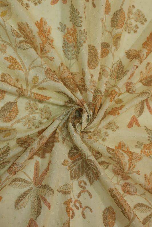 Pure Malai Chanderi Fabric