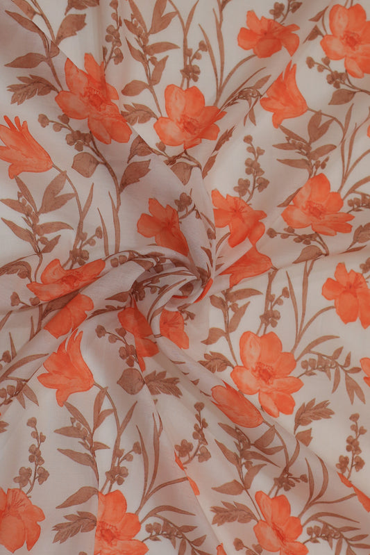 Pure Malai Chanderi Fabric