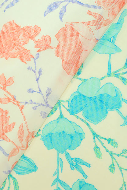 Pure Malai Chanderi Fabric