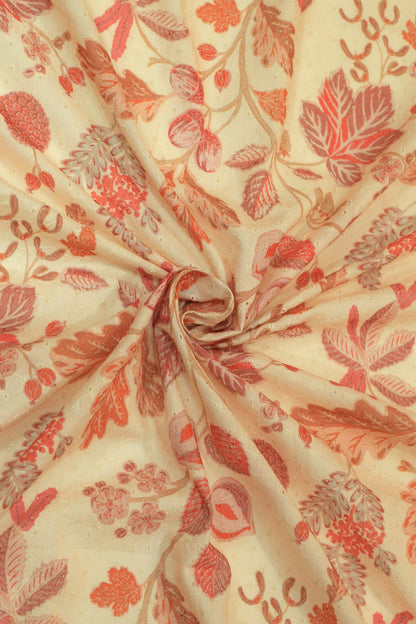 Pure Cotton Schiffli Printed Fabric