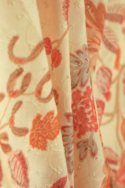 Pure Cotton Schiffli Printed Fabric