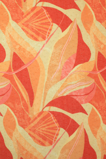 Pure Cotton Schiffli Printed Fabric