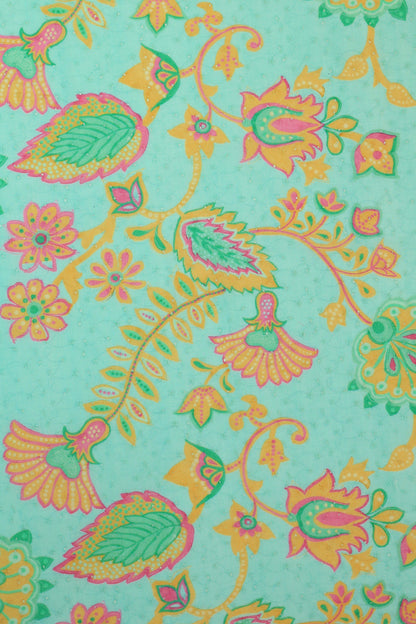 Pure Cotton Schiffli Printed Fabric