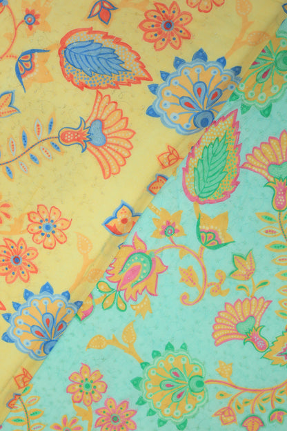 Pure Cotton Schiffli Printed Fabric