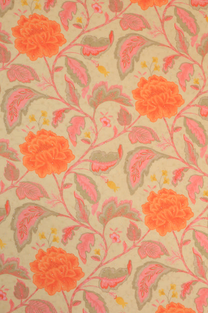 Pure Cotton Schiffli Printed Fabric