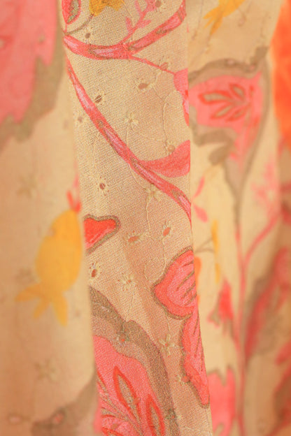 Pure Cotton Schiffli Printed Fabric