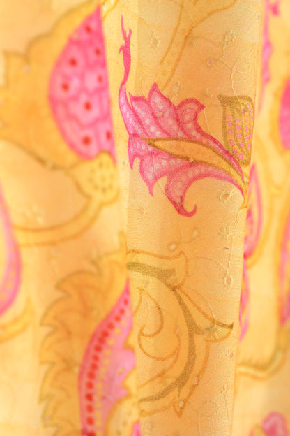 Pure Cotton Schiffli Printed Fabric