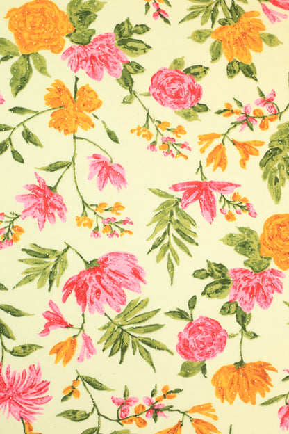 Pure Cotton Schiffli Printed Fabric