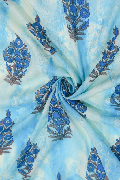Pure Malai Chanderi Fabric