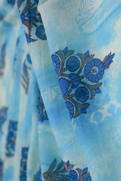 Pure Malai Chanderi Fabric