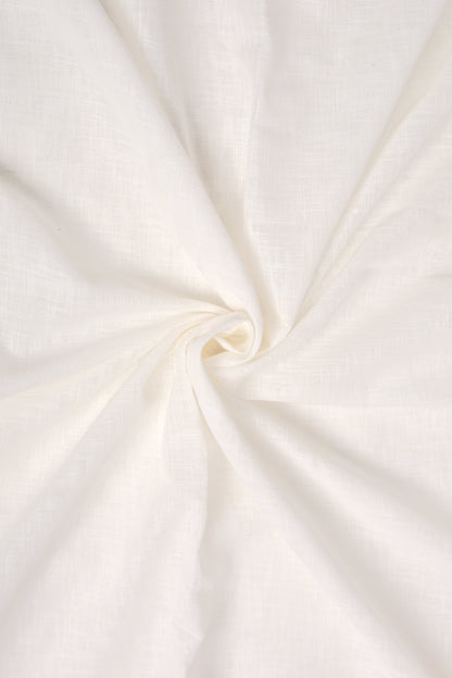 Pure White Linen Fabric