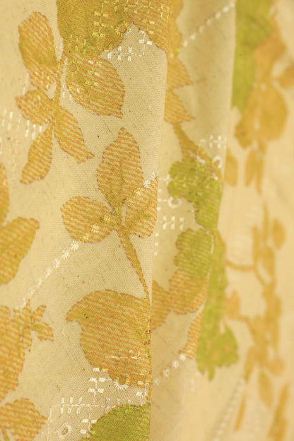 Handloom Digital Printed Embroidered Fabric