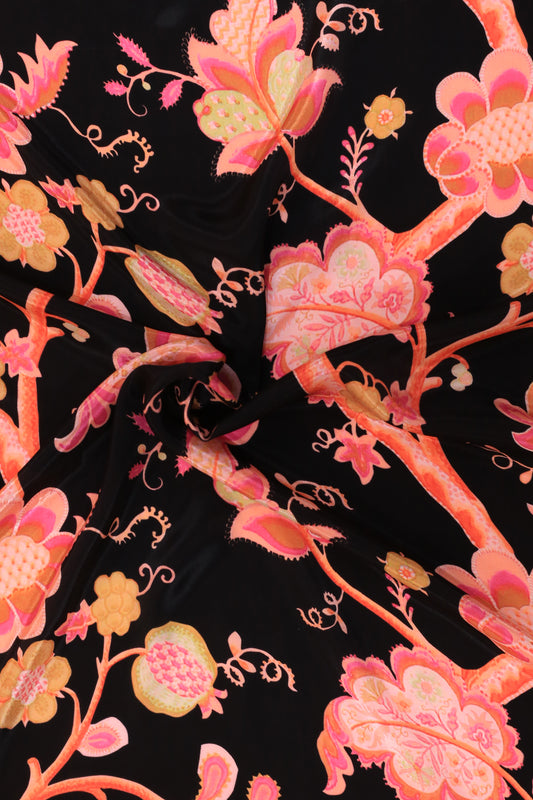 Pure Natural Crepe Digital Printed Fabric (Width 44 Inches)