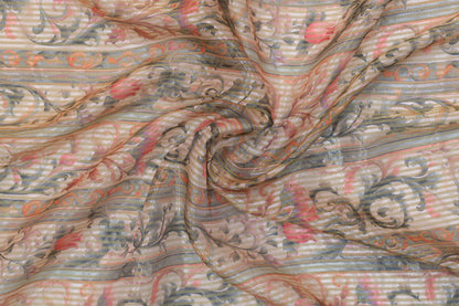 Pure Tabby Stripes Digital Printed Fabric