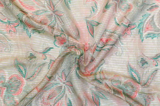 Pure Tabby Stripes Digital Printed Fabric