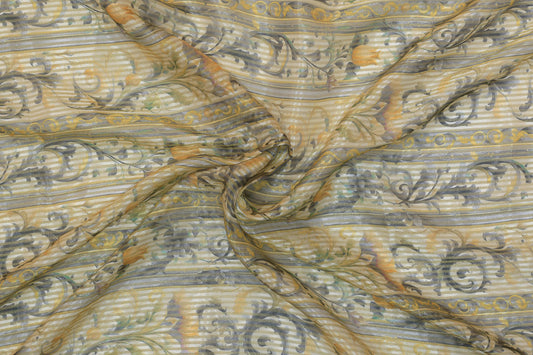 Pure Tabby Stripes Digital Printed Fabric