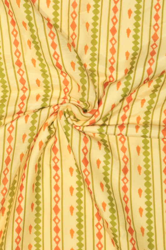 Pure Linen Silk Digital Printed Fabric