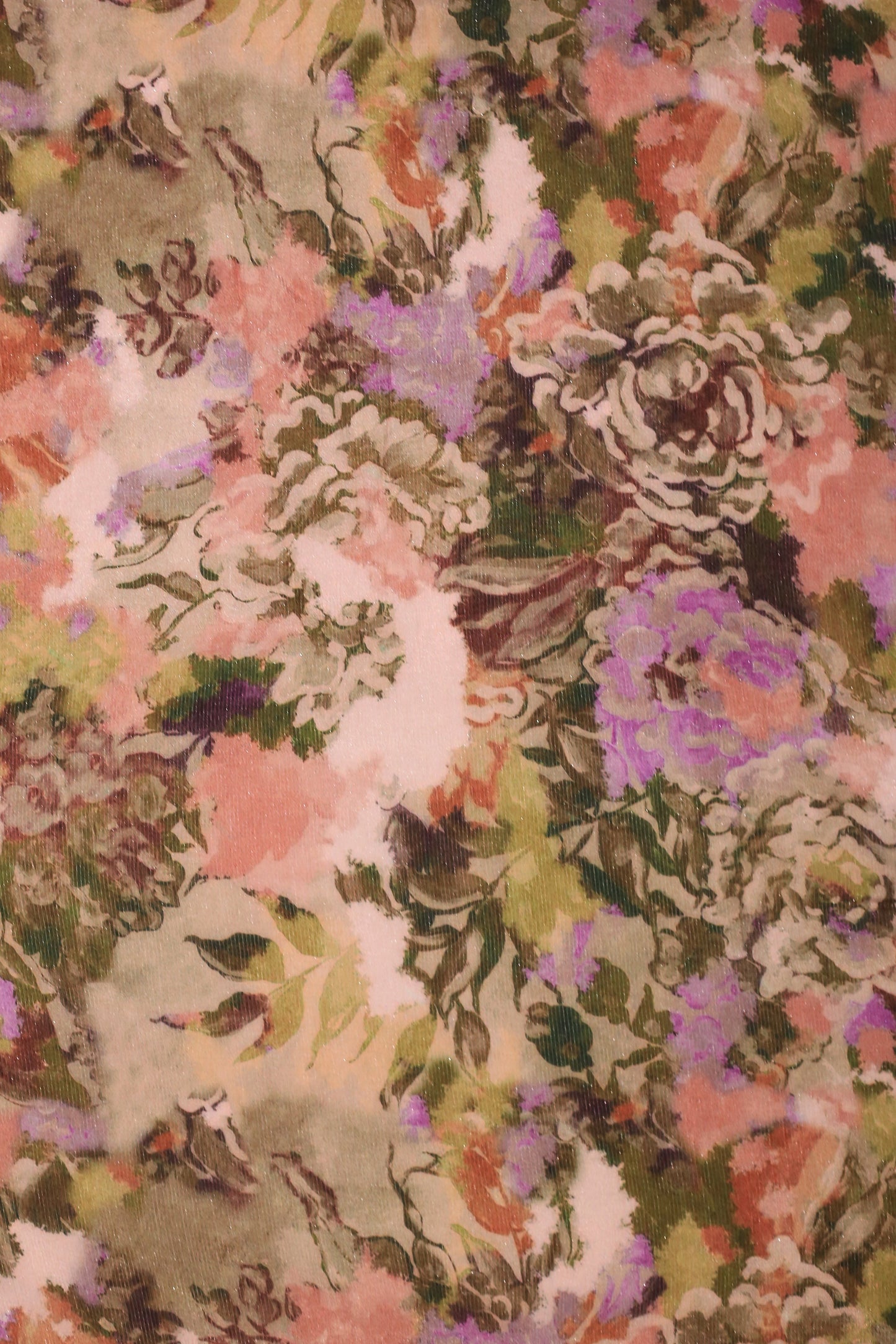 Chinon Silver Shimmer Digital Printed Fabric