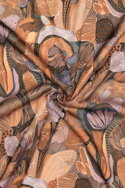 Pure Organza Satin Printed Fabric