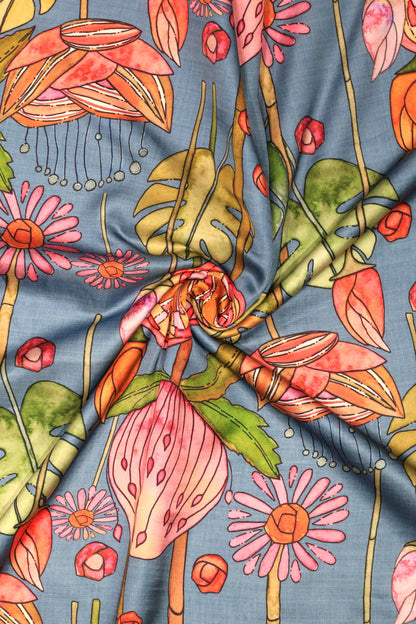 Pure Satin Digital Printed Fabric