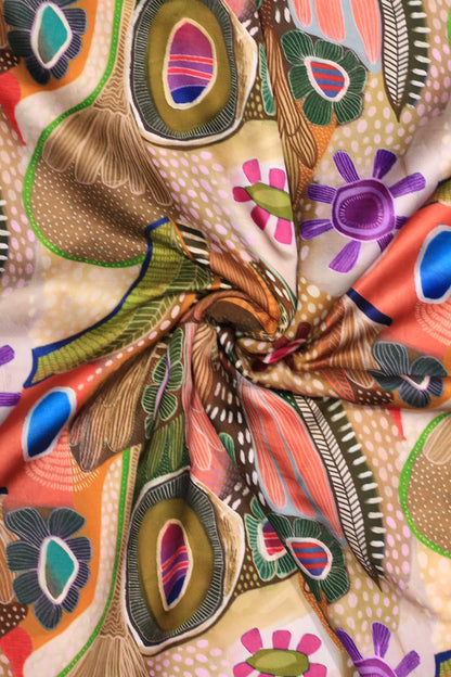 Pure Satin Digital Printed Fabric