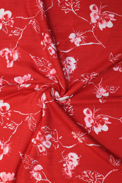 Russian silk Self Jacquard Printed Fabric (Width 44”)