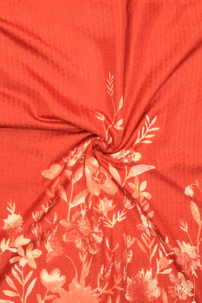 Russian silk Self Jacquard Printed Fabric (Width 44”)