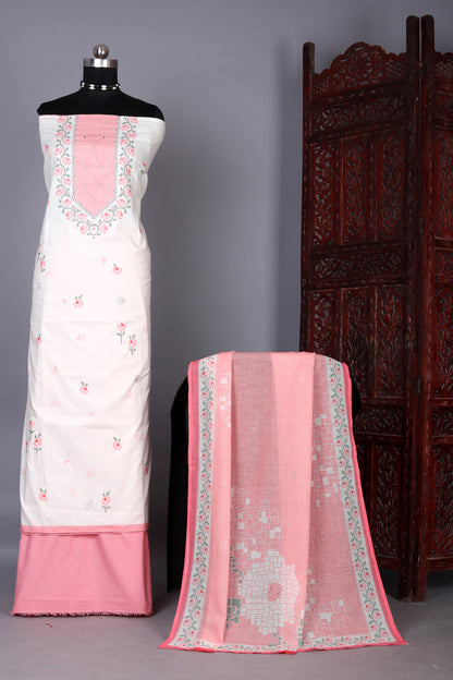 Blush Bloom Soft Pink Top & Bottom With Graceful Dupatta Set