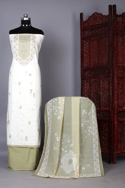 Subtle Golden Accents With Nack Unstitched Suit Set.