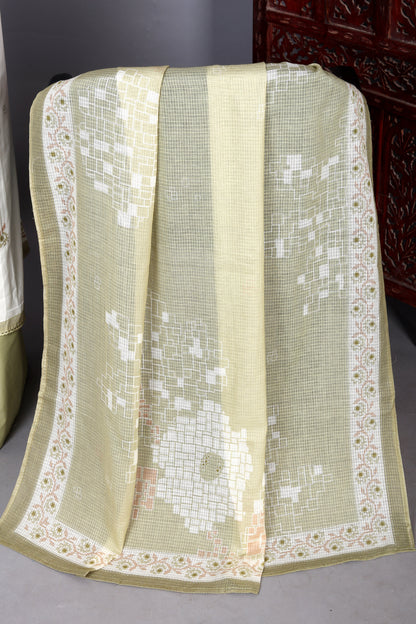 Subtle Golden Accents With Nack Unstitched Suit Set.