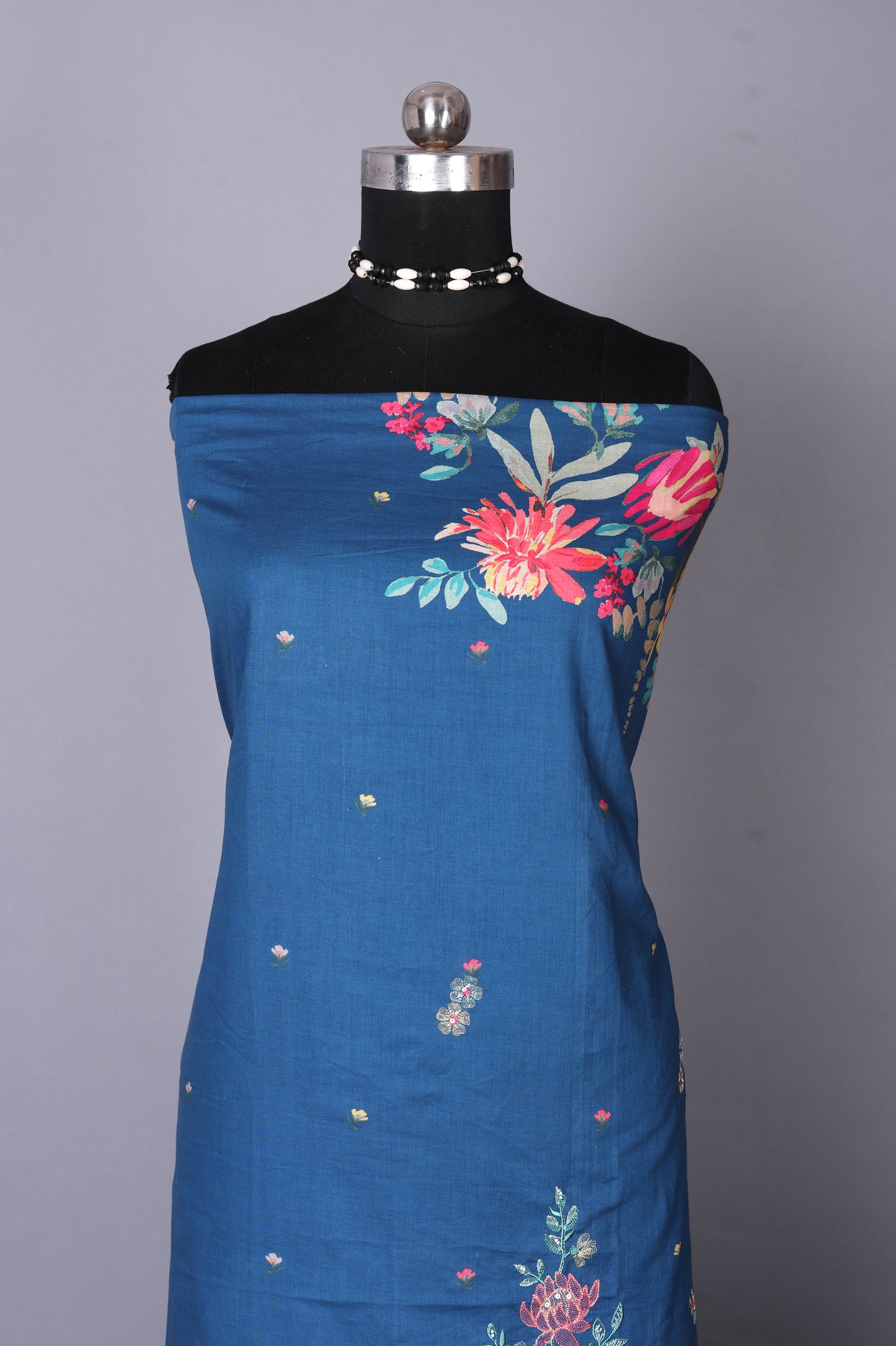 Ocean Bloom Cotton Unstitched Suit Set