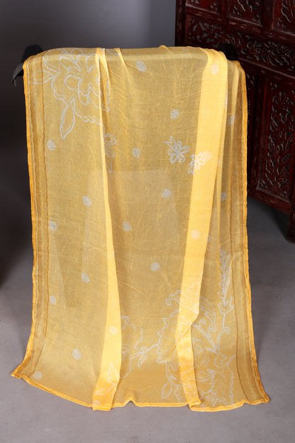 Blooming Yellow Embroidered Unstitched Suit Set