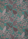 Grey & Green Floral Pure Cotton Printed Fabric