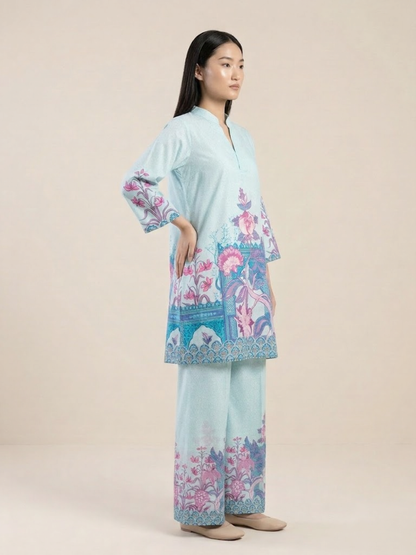 Sky Bloom Pure Cotton Co-Ord Set